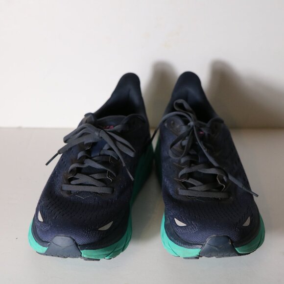 Hoka Women Clifton 8 Outer Space Atlantis 10.5 Navy Purple Shoes Running 1119394 - Picture 3 of 9